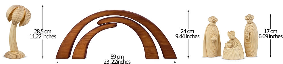Manger 7 inches natural wood