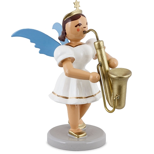Angel short skirt white with saxophone