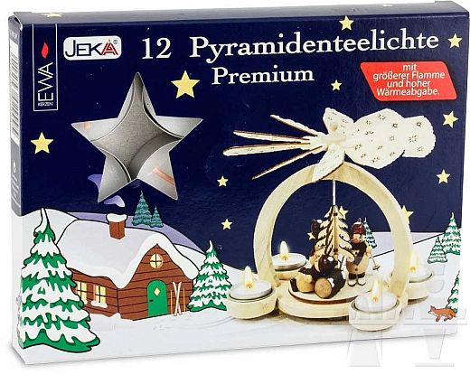 Pyramidenteelichte 12 Stück