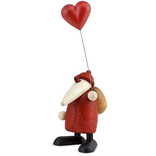 Santa Claus with Heart Balloon