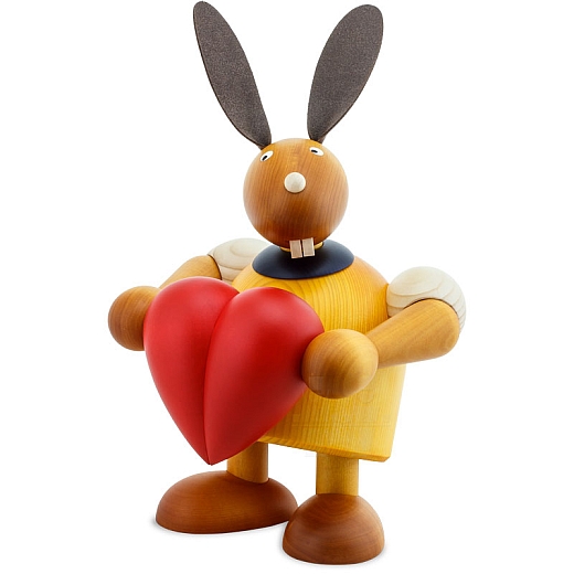 Big easter bunny yellow with Heart