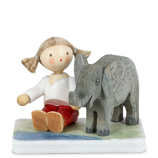 Girl with Elephant from Flade