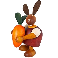 Big easter bunny red with carrot