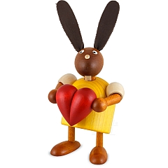Easter Bunny yellow with heart