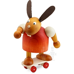 Easter Bunny red with Skateboard