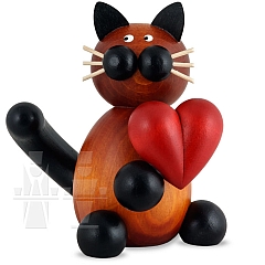 Cat Bommel with Heart