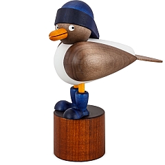 Seagull gray with blue Souwester hat