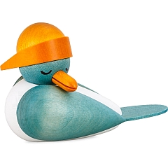Sleeping Seagull light blue with yellow Souwester hat