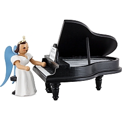 Angel long skirt white at the piano