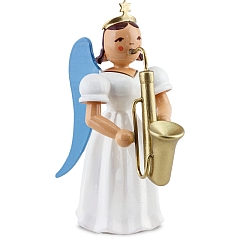 Angel long skirt white with saxophone