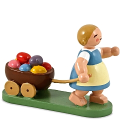 Easter girl with cart