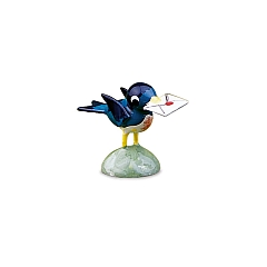 Bird carrying Letter blue