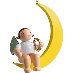 Angel with headless tambourine in the moon
