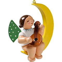 Angel with mandolin, in the moon