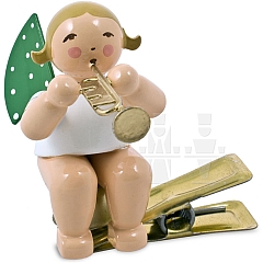 Angel with trumpet on clip