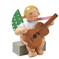 Angel with guitar, sitting