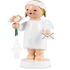 Goodwill angel with bouquet and letter