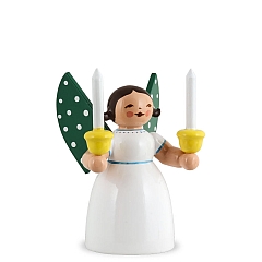 Angel holding candles, white, size 2