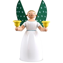 Angel holding candles, white, size 7