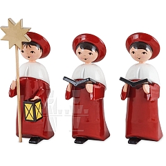Carolers red lacquered 7 cm