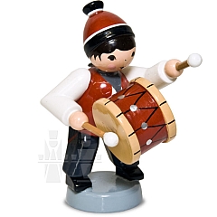 Musician with drum red