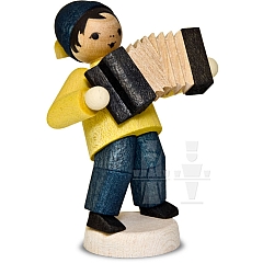 Boy with accordion • stained