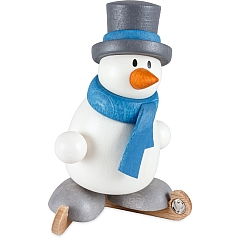 Snowman Otto with ice skate