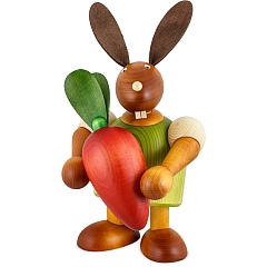 Big easter bunny green with carrot