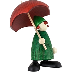 Gratulantin Louise grün mit Schirm