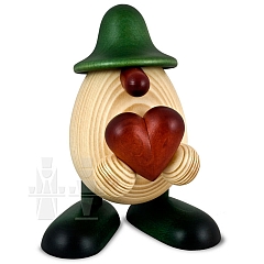 Egghead Hanno with heart green colored