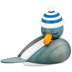 Sleeping Seagull light blue with striped hat blue