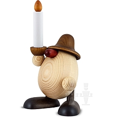 Egghead Alfred with candle brown