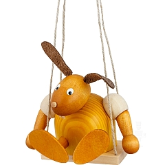 Easter Bunny yellow on the swing 11 cm