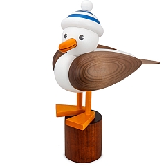 Seagull large grey with striped hat blue