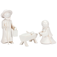 Holy Family 13 cm white stained