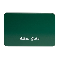 Beschriftete Sockelplatte grün „Alles Gute“