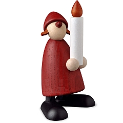Santa Claus woman with candle