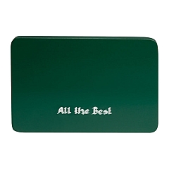 Beschriftete Sockelplatte grün „All the Best“