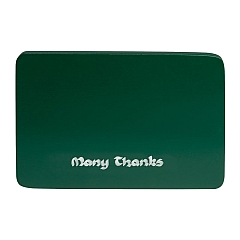 Beschriftete Sockelplatte grün „Many Thanks“