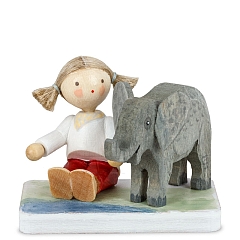 Girl with Elephant from Flade