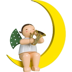 Angel with French Horn in Moon large