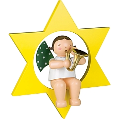 Angel with French Horn in Star large
