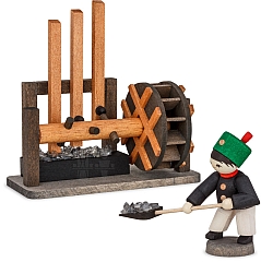 Miner with Stamp mill stained
