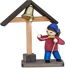 Summiteer boy with bell stained