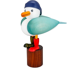 Seagull large blue with blue Souwester hat boots red-green