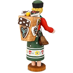 Gingerbread saleswoman with green skirt