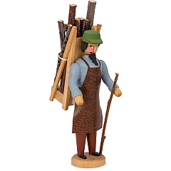 Woodcutter with brown leather apron