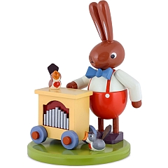 Easter Bunny large with barrel organ