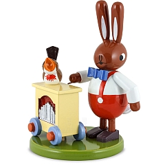 Easter Bunny with barrel organ