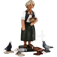 Farmer’s wife with pigeons, large